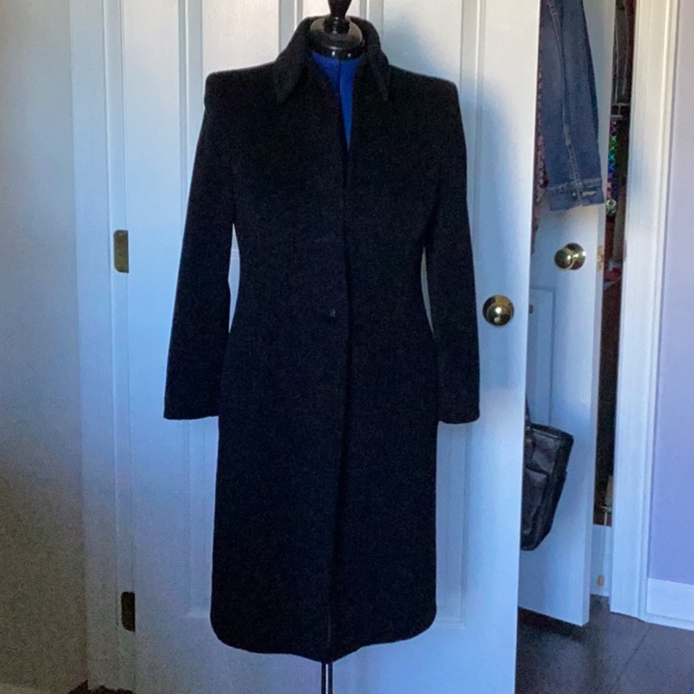 VERSACE ..STUNNING Black Cashmere coat..